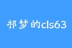 祁梦的cls63