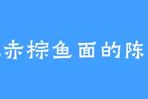 爱吃赤棕鱼面的陈宏民