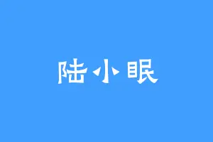 陆小眠