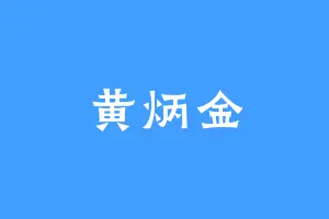 黄炳金