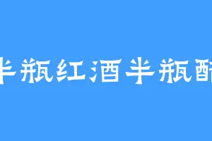 半瓶红酒半瓶醋