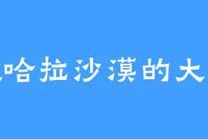 撒哈拉沙漠的大蒜