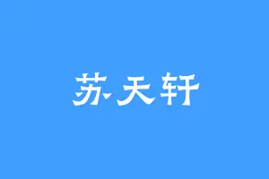 苏天轩