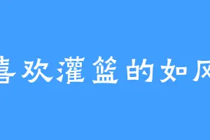 喜欢灌篮的如风