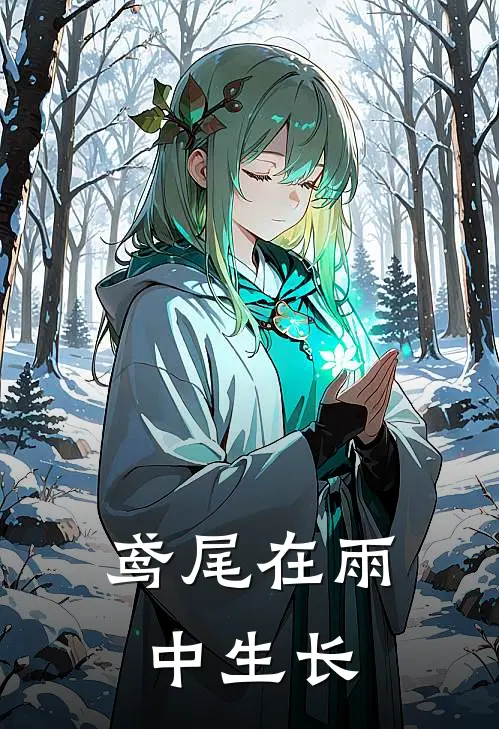 鸢尾在雨中生长