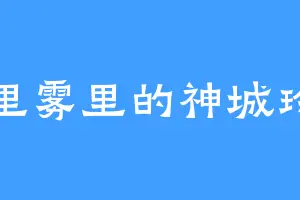 云里雾里的神城玲治