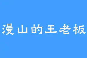 漫山的王老板