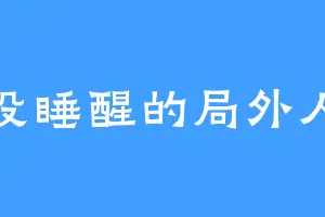 没睡醒的局外人