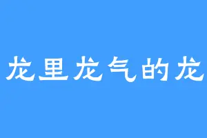龙里龙气的龙