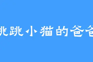 跳跳小猫的爸爸