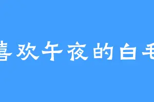 喜欢午夜的白毛