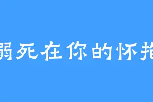 溺死在你的怀抱