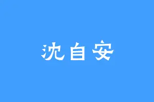 沈自安