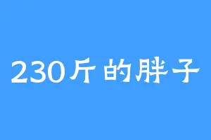 230斤的胖子