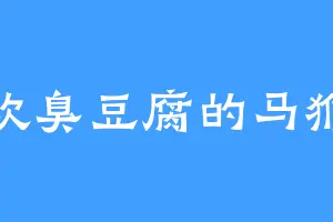 喜欢臭豆腐的马猴儿