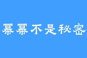 幂幂不是秘密