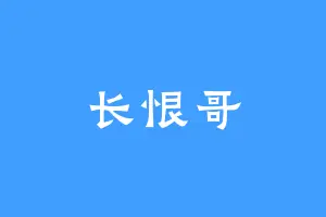 长恨哥