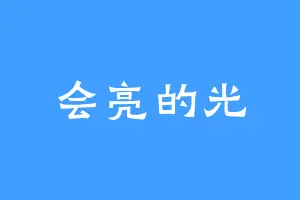 会亮的光