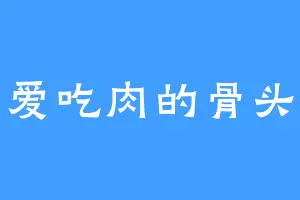 爱吃肉的骨头